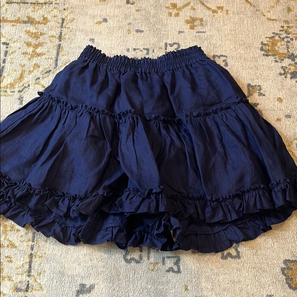 Hill House Paz 100% Linen Mini Skirt Small Navy EUC!! - Picture 5 of 7